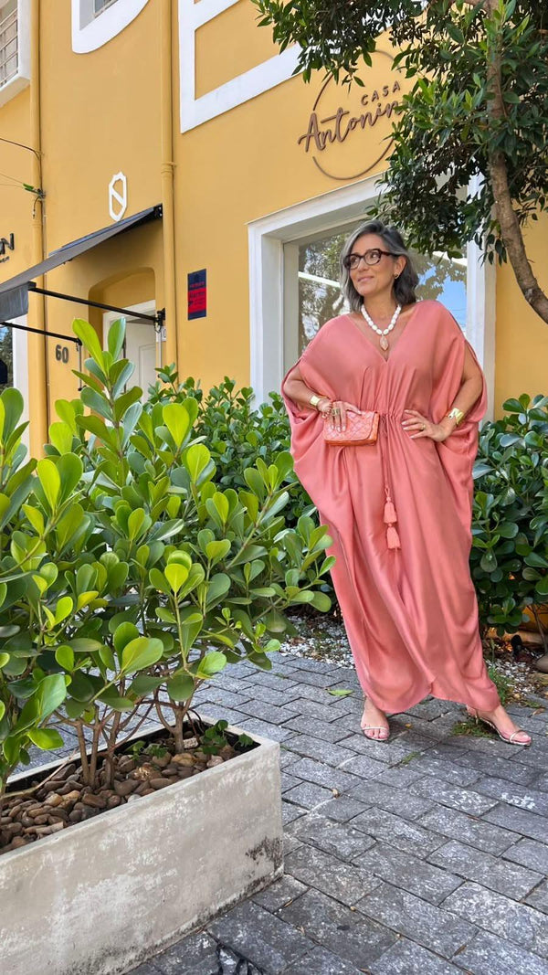 Kaftan Sardenha Terracota Ezildinha